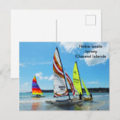 Hobie boten, Jersey, Kanaaleilanden Briefkaart (Voorkant / Achterkant)