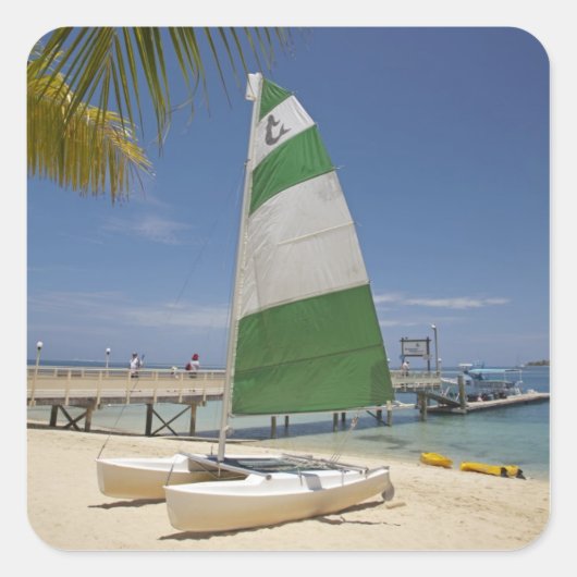 Hobie Cat, Plantation Island Resort Vierkante Sticker (Voorkant)