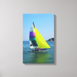 Hobie zeilboot canvas afdruk