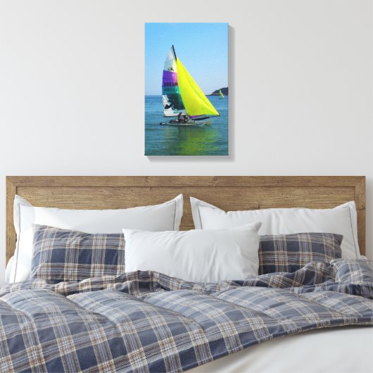 Hobie zeilboot canvas afdruk (Insitu (Slaapkamer))
