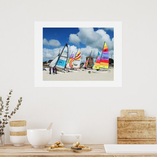 Hobies op het strand poster (Keuken)