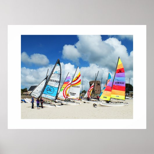 Hobies op het strand poster (Voorkant)