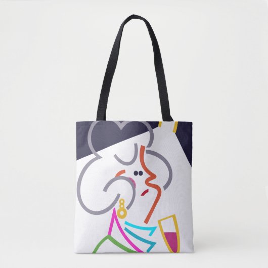 Hobnob moderne Abstracte kunst Canvas tas (Voorkant)