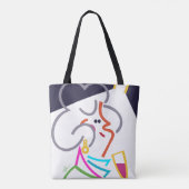 Hobnob moderne Abstracte kunst Canvas tas (Achterkant)