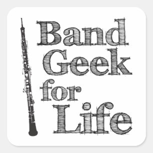 hobo band geek vierkante sticker