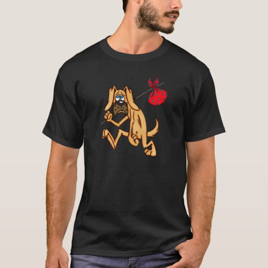 Hobo Bum Cartoon Dog T-shirt (Voorkant)