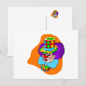 Hobo Clown Head Briefkaart (Voorkant / Achterkant)