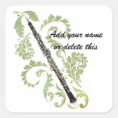 Hobo en gebladerte vierkante sticker (Voorkant)