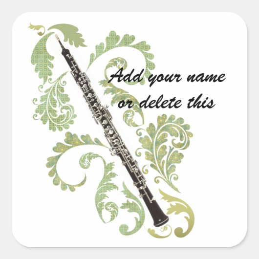 Hobo en gebladerte vierkante sticker (Voorkant)