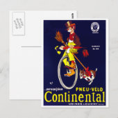 Hobo en hond op de fiets briefkaart (Voorkant / Achterkant)