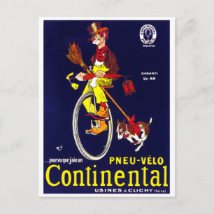 Hobo en hond op de fiets briefkaart