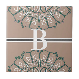 Hobo Lace Taupe Beige Design Keramische Tegel Tegeltje