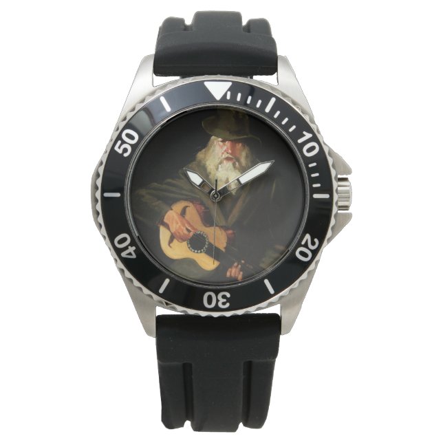 Hobo Musicus (gitarist Old Man) () Horloge (Voorkant)