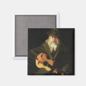 Hobo Musicus (gitarist Old Man) () Magneet (Voorkant / Achterkant)