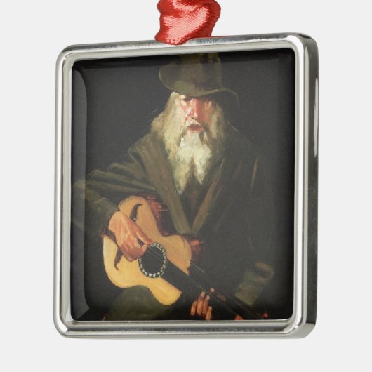 Hobo Musicus (gitarist Old Man) () Metalen Ornament (Links)