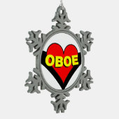 hobo over hart tin sneeuwvlok ornament (Links)