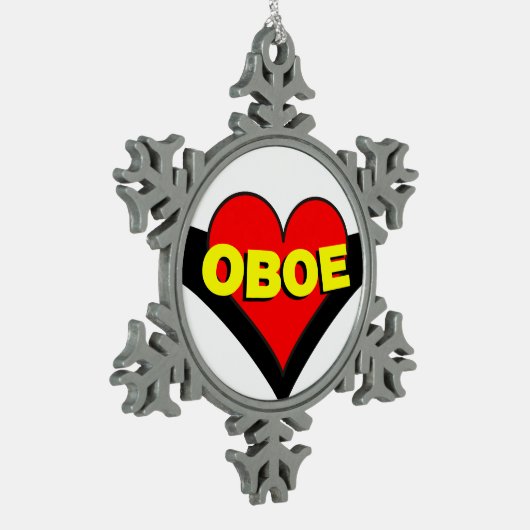 hobo over hart tin sneeuwvlok ornament (Links)