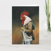 Hobo Rooster Greetings Card Kaart (Voorkant)