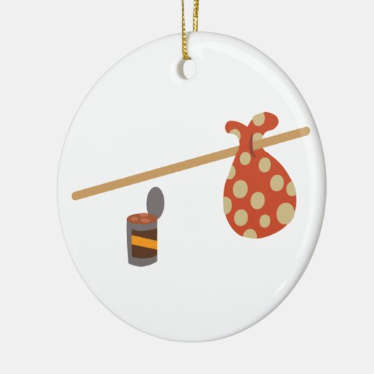 Hobo Sack Keramisch Ornament (Links)