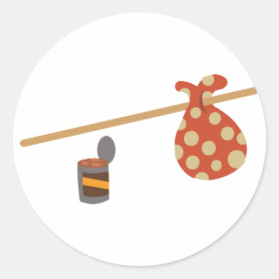 Hobo Sack Ronde Sticker