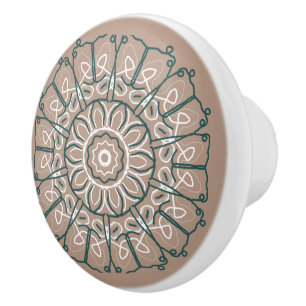 Hobo Single Lace Taupe Beige Design Keramische Teg Knop