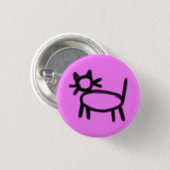 Hobo Symbol: Kind Lady Ronde Button 3,2 Cm (Voorkant /achterkant)