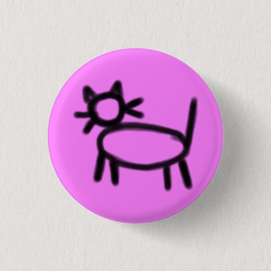 Hobo Symbol: Kind Lady Ronde Button 3,2 Cm (Voorkant)