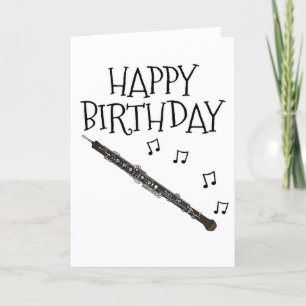 Hobo Verjaardag Kaart Woodwind Musician