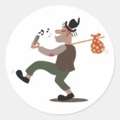 Hobo Whistle Ronde Sticker (Voorkant)