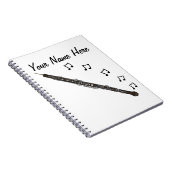 Hoboïst Woodwind Muzikant Muziekdocent Custom Notitieboek (Rechterzijde)