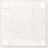 Hoboken, Jersey City Glazen Onderzetter (Achterkant)