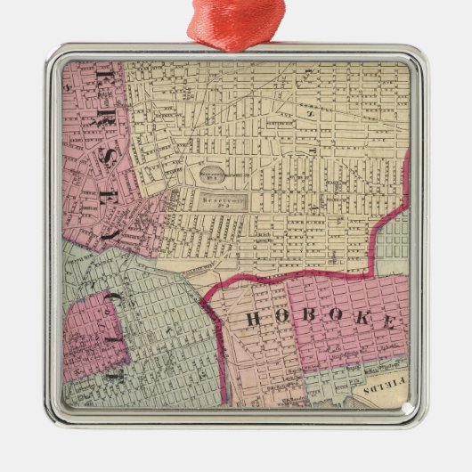 Hoboken, Jersey City Metalen Ornament (Voorkant)