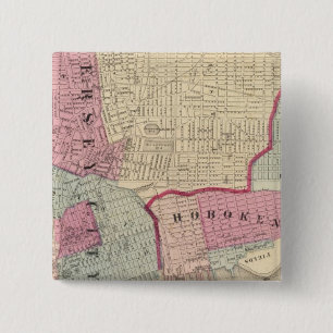 Hoboken, Jersey City Vierkante Button 5,1 Cm