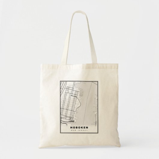 Hoboken Kaart Tote Bag (Voorkant)