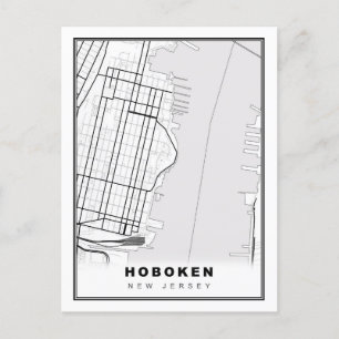 Hoboken Map Briefkaart