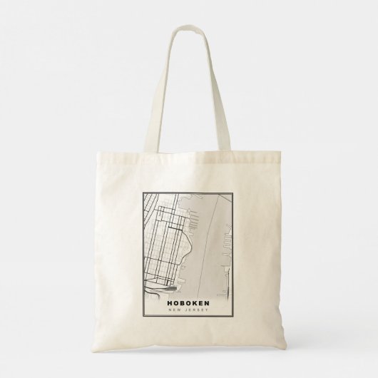 Hoboken Map Tote Bag (Achterkant)