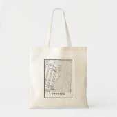 Hoboken Map Tote Bag (Voorkant)