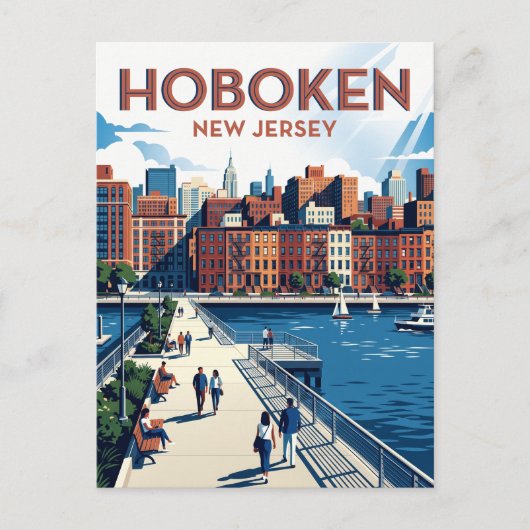 Hoboken (New Jersey) Briefkaart (Voorkant)