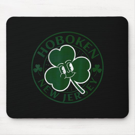 Hoboken New Jersey Irish Shamrock Nj Retro Souveni Muismat (Voorkant)