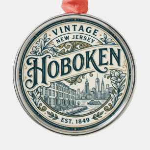 Hoboken New Jersey Metalen Ornament