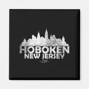Hoboken New Jersey Nj _ Silhouet Magneet