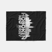 Hoboken New Jersey Nj _ Skyline  Fleece Deken (Voorkant (Horizontaal))