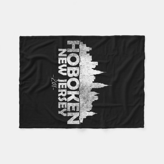 Hoboken New Jersey Nj _ Skyline  Fleece Deken (Voorkant (Horizontaal))