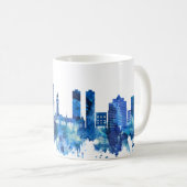 Hoboken New Jersey Skyline Blue Koffiemok (Voorkant rechts)