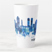 Hoboken New Jersey Skyline Blue Latte Mok (Voorkant)
