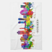 Hoboken New Jersey Skyline Theedoek (Verticaal)