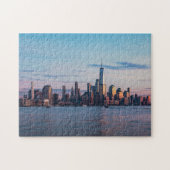Hoboken , New Jersey Skyline tijdens de zonsonderg Legpuzzel (Horizontaal)