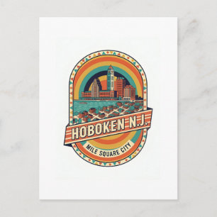 Hoboken NJ – “Mile Square City” Retro jaren 50 Briefkaart