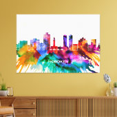 Hoboken Skyline Canvas Afdruk (Insitu (Woonkamer))