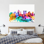 Hoboken Skyline Canvas Afdruk (Insitu (Slaapkamer))